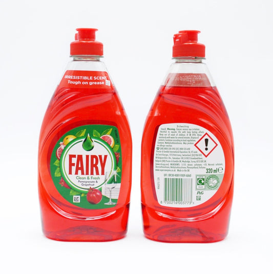 Fairy šķidrais trauku mazgāšanas līdzeklis Granātābols & greipfrūts 320ml