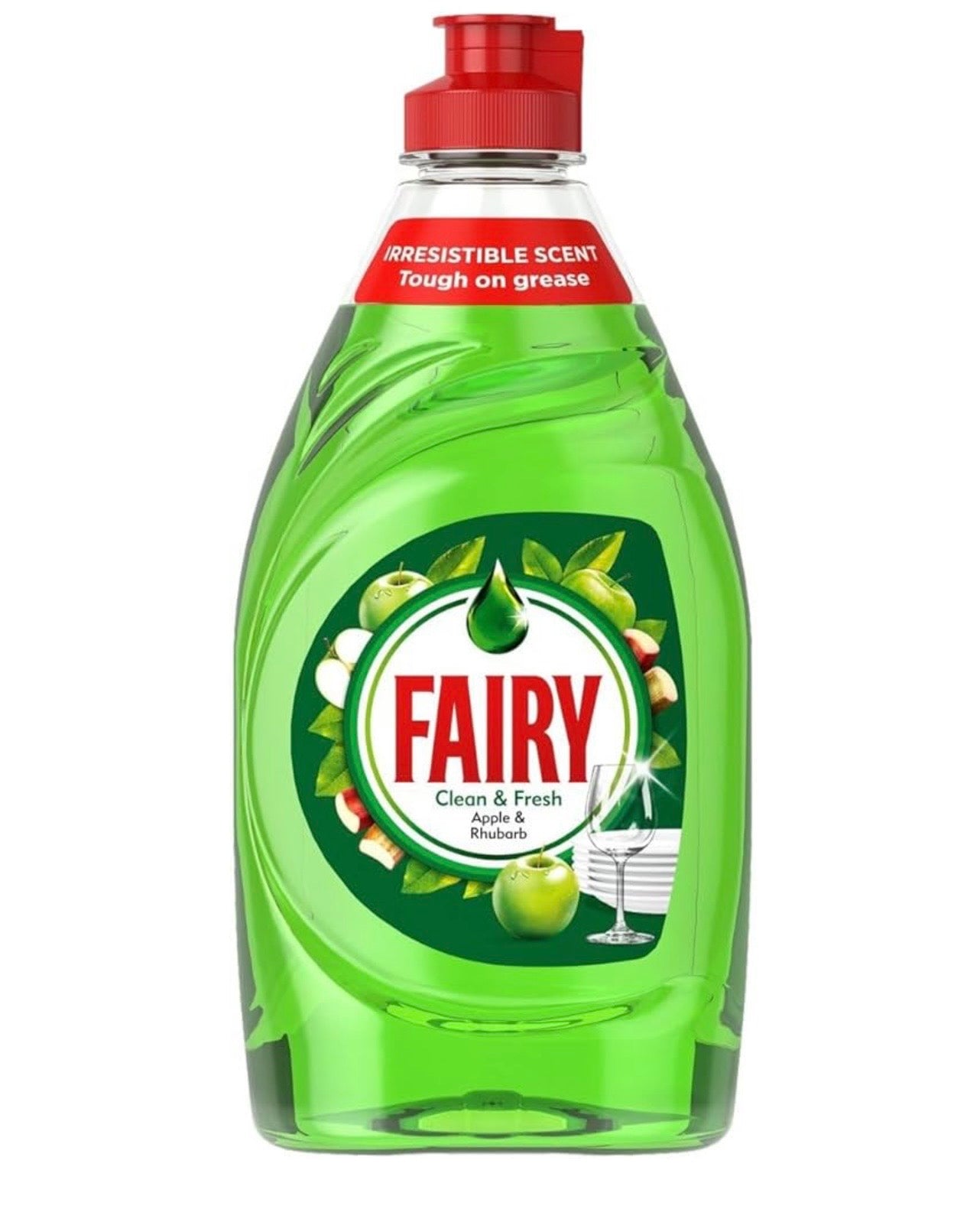 Fairy šķidrais trauku mazgāšanas līdzeklis ar ābolu un rabarberu aromātu 320ml