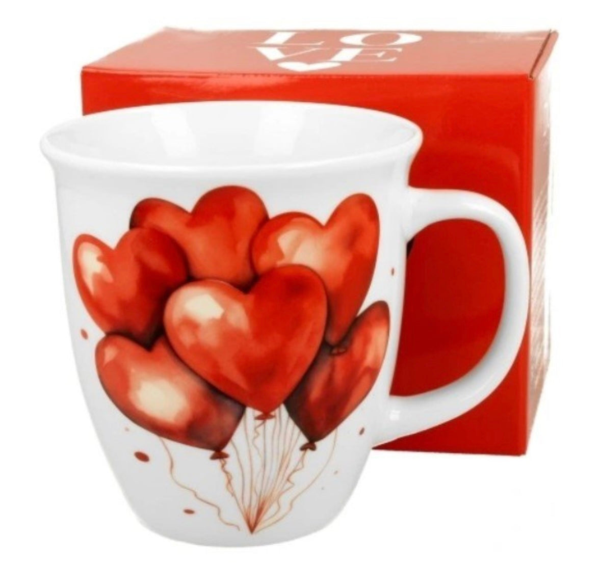 Krūze Sarkani baloni- Valentīndienas dāvana, 650 ml