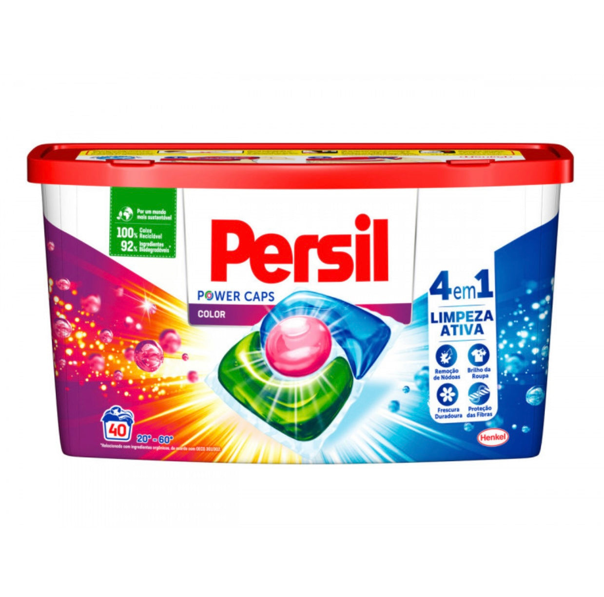 Persil Universal Power Caps Colour, 40 kapsulas – efektīva mazgāšana krāsainai veļai