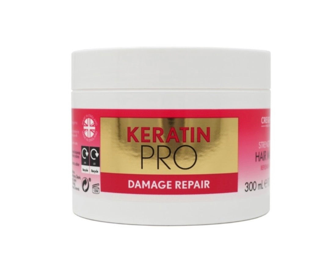 Creightons Keratin Pro Damage Repair – stiprinoša matu maska bojātiem matiem, 300 ml