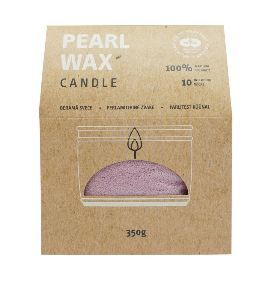 Pērļu vaska beramā svece “Pearl Wax” – lillā Diana Sveces