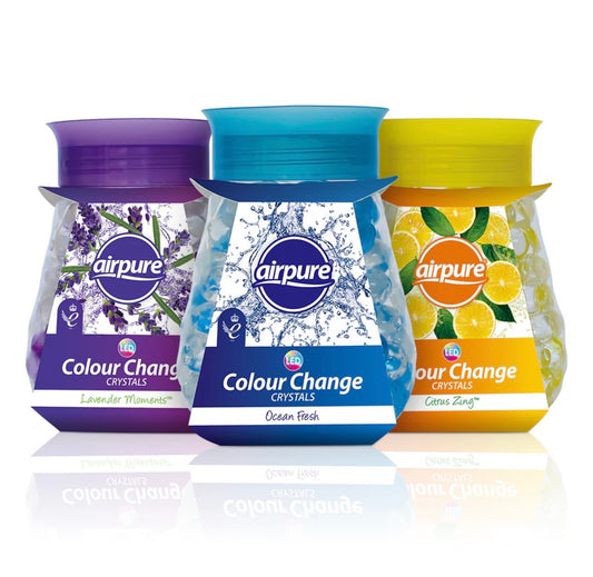 LED aromātiskie kristāli ar krāsu mainošu LED apgaismojumu (Citrus Zing / Lavender Moments / Ocean Fresh)