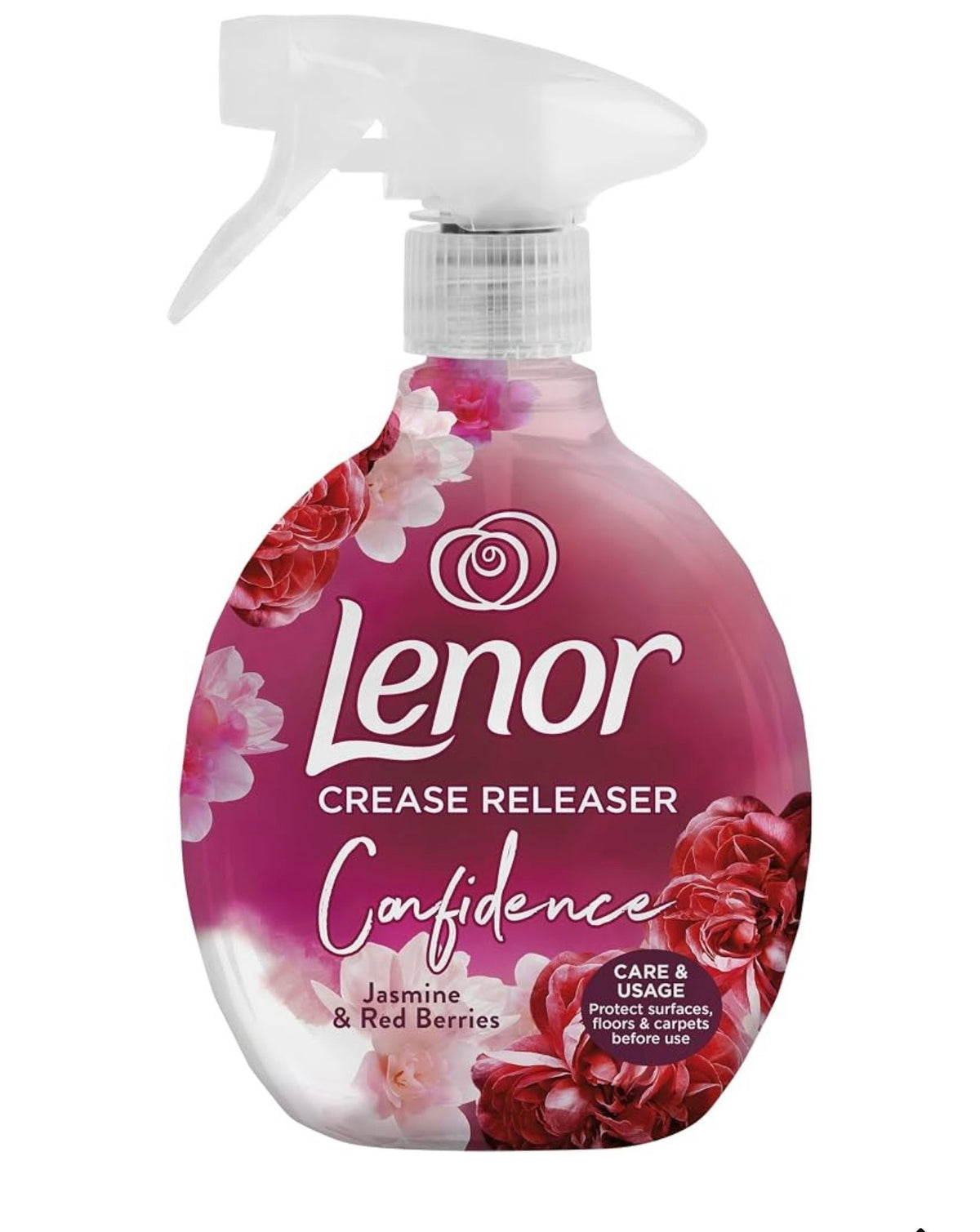 Lenor Crease Releaser Jasmine & Red Berries – auduma atsvaidzinātājs un burzījumu noņēmējs, 500 ml