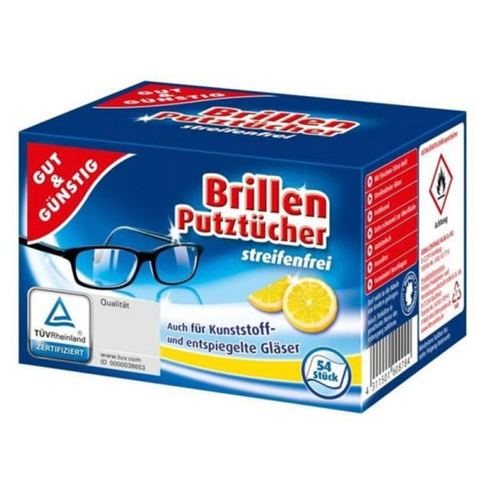 Briļļu tīrīšanas mitrās salvetes 52 gab. Optikas un ekrānu kopšanai