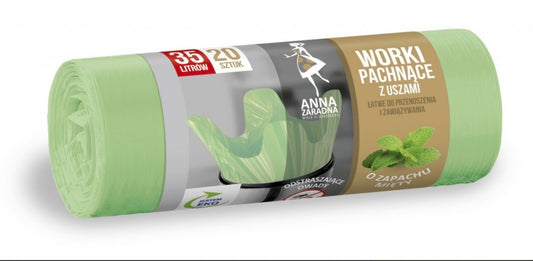 Atkritumu maisi 35 l, 20 gab. ar piparmētras aromātu