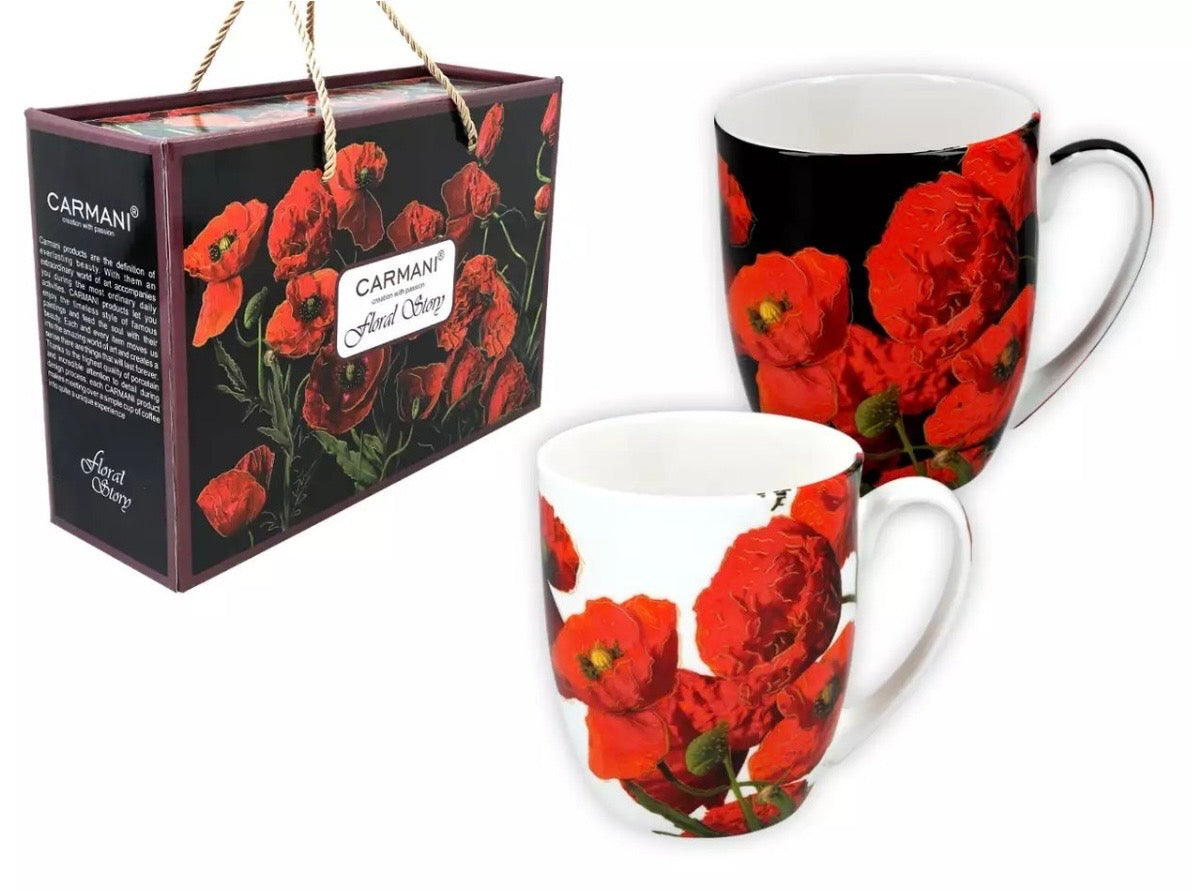 Krūzītes 380 ml 2 gab Magones Carmani dāvanu kastē