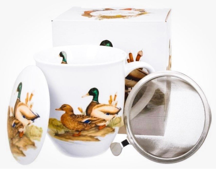 Porcelāna krūze 400 ml ar sietiņu un vāciņu
