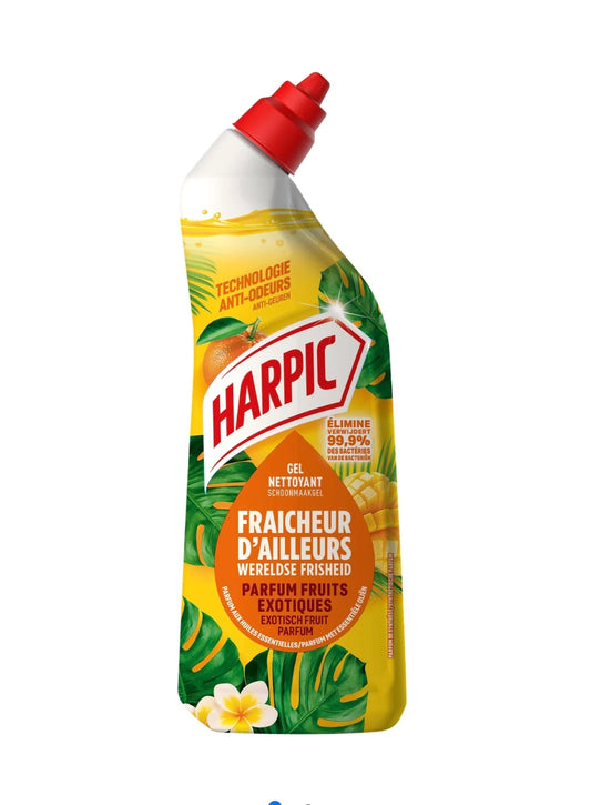 Harpic Active Exotic Fruits 750 ml – efektīvs tualetes tīrīšanas līdzeklis