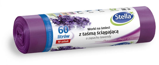 Atkritumu maisi 60 L, 10 gab., ar lavandas aromātu