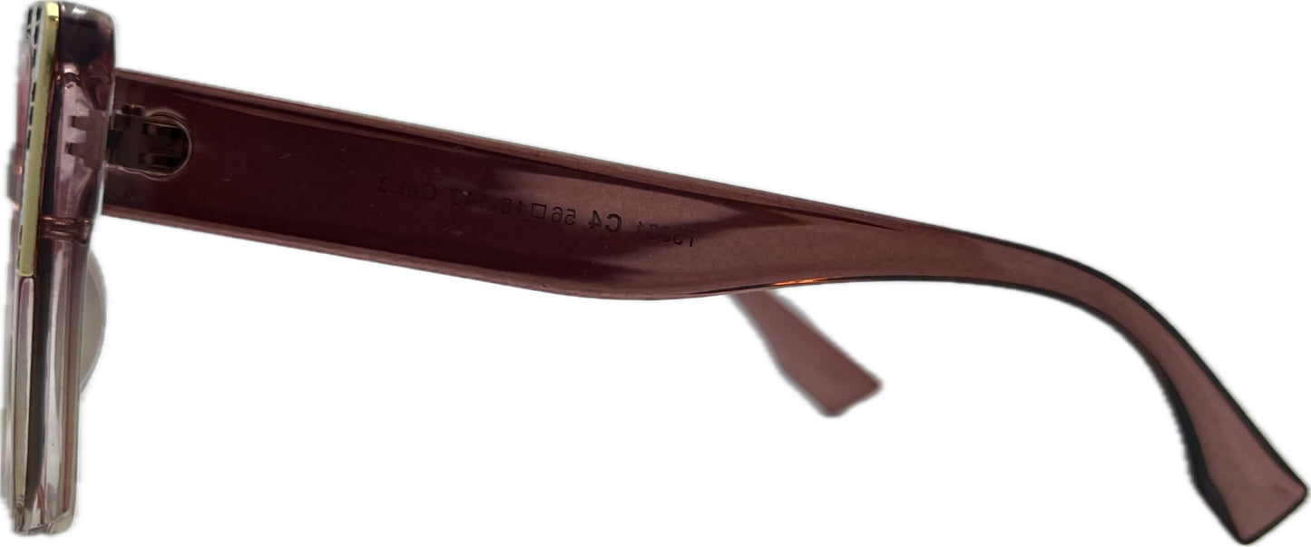 Sieviešu saulesbrilles - Cat Eye - Cat.3 UV 400 - TOP - 56 - 18 - 143 - Ķiršu sarkana