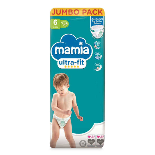 Mamia Ultra Fit autiņbiksītes 6. izmērs 13-18kg 60gb Iepakojumā Jumbo Pack