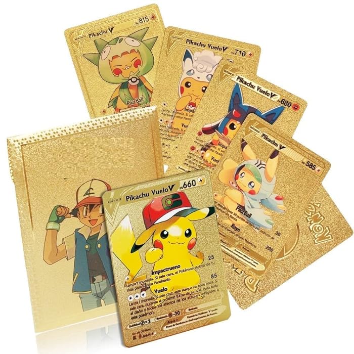 Spēļu Kārtis - Pokemon kārtis Zelta / Gold - 55 gb
