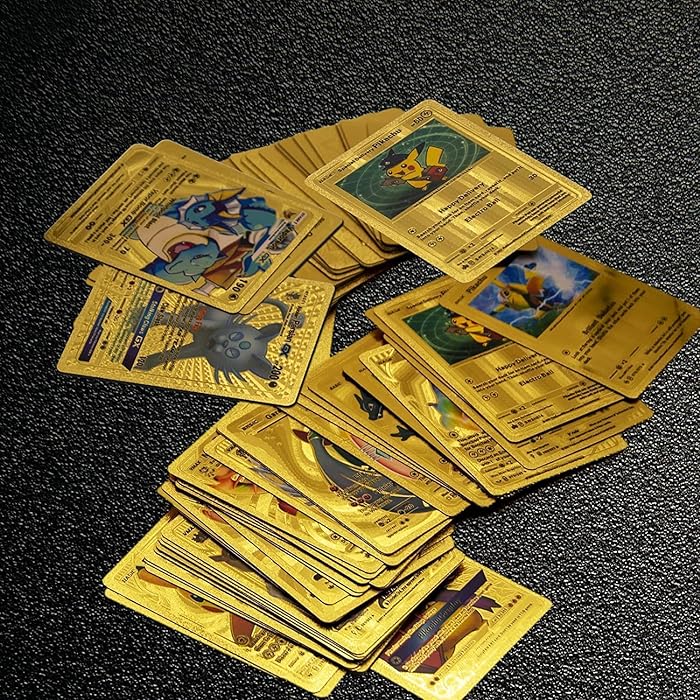 Spēļu Kārtis - Pokemon kārtis Zelta / Gold - 55 gb