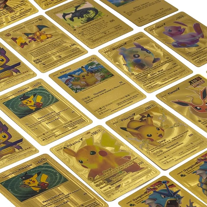 Spēļu Kārtis - Pokemon kārtis Zelta / Gold - 55 gb