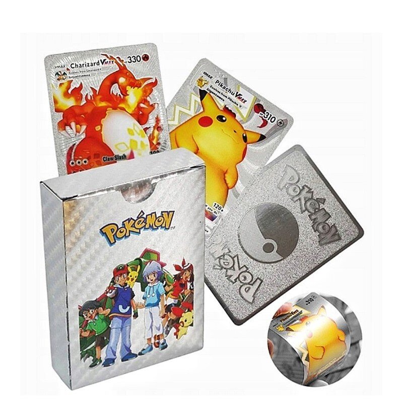 Spēļu Kārtis - Pokemon kārtis Sudraba / Silver - 55 gb