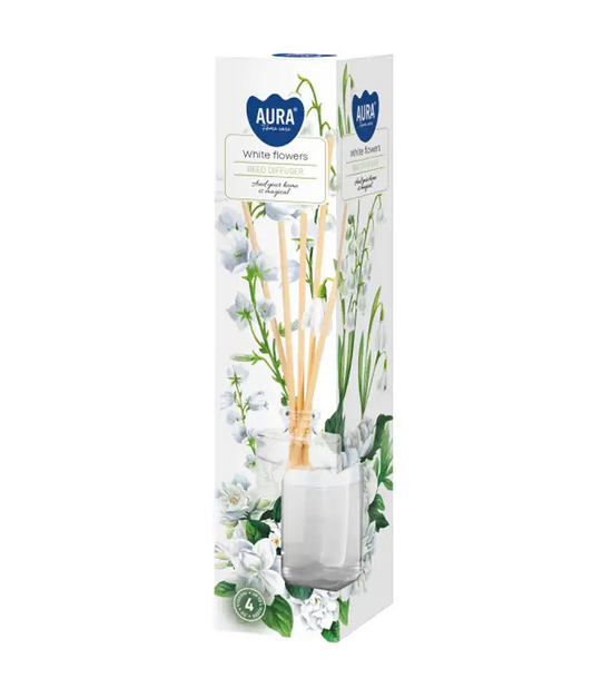Aromatizētie smaržu kociņi - Aura - Baltie Ziedi - 45ml
