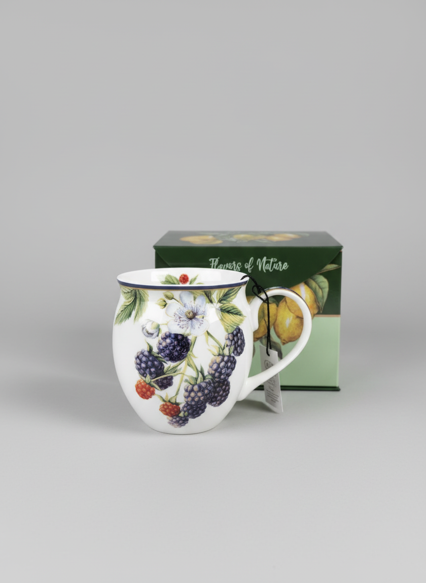 Berry mug with neutral background