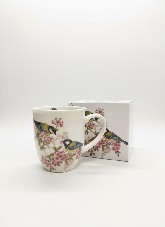 Porcelāna krūze ar putnu attēlu 400ml
