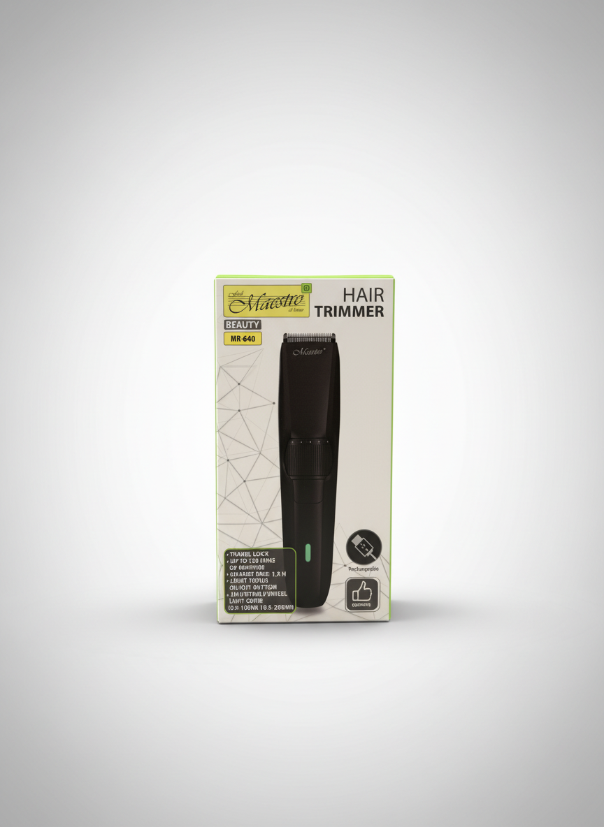 Hair trimmer with neutral background