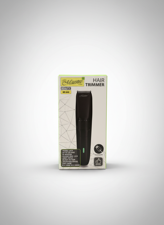 Hair trimmer with neutral background