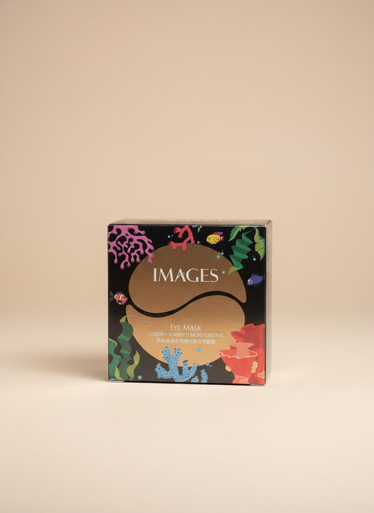 IMAGES Golden Seaweed eye mask box on neutral background