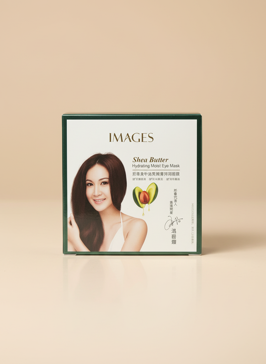 IMAGES Shea Butter eye mask box on neutral background