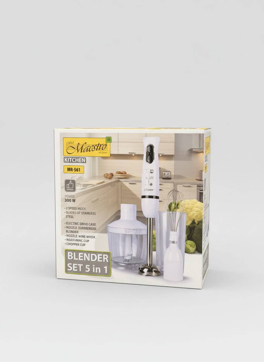 Maestro blender set with neutral background - alternate angle