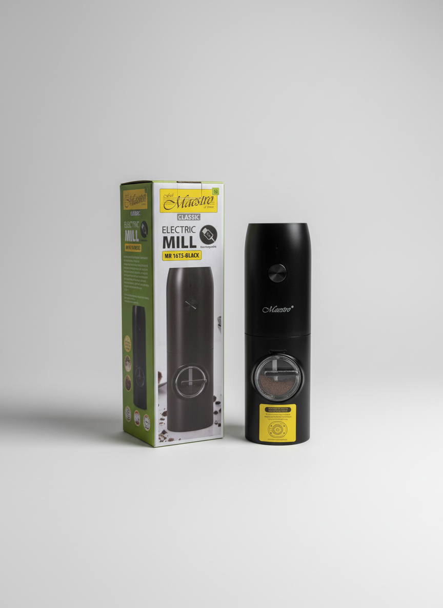 Maestro Classic Electric Mill Black with neutral background