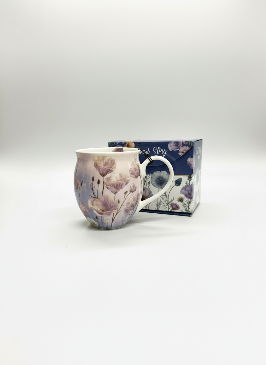 Porcelāna krūze "Rozā ziedi" Carmani 475ml