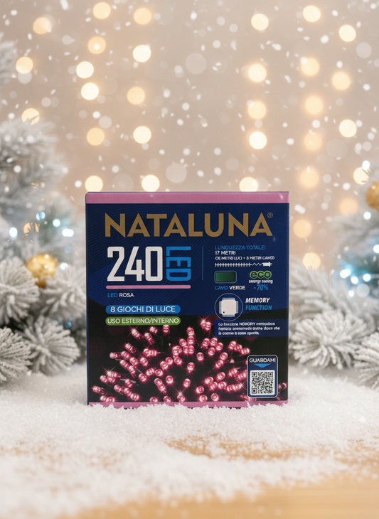 NATALUNA LED lights with winter background