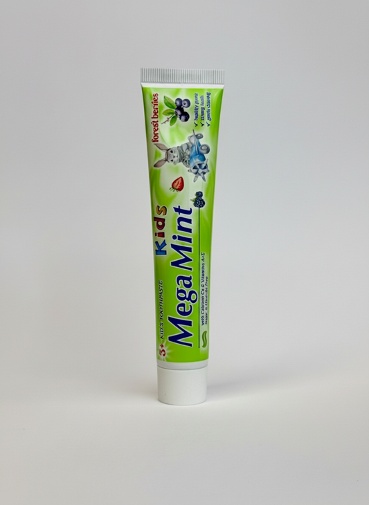 Neutral background kids toothpaste