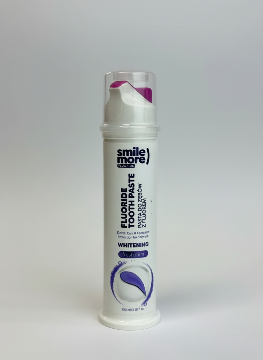 Neutral background whitening toothpaste