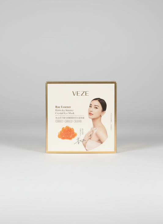 VEZE eye mask box on neutral background