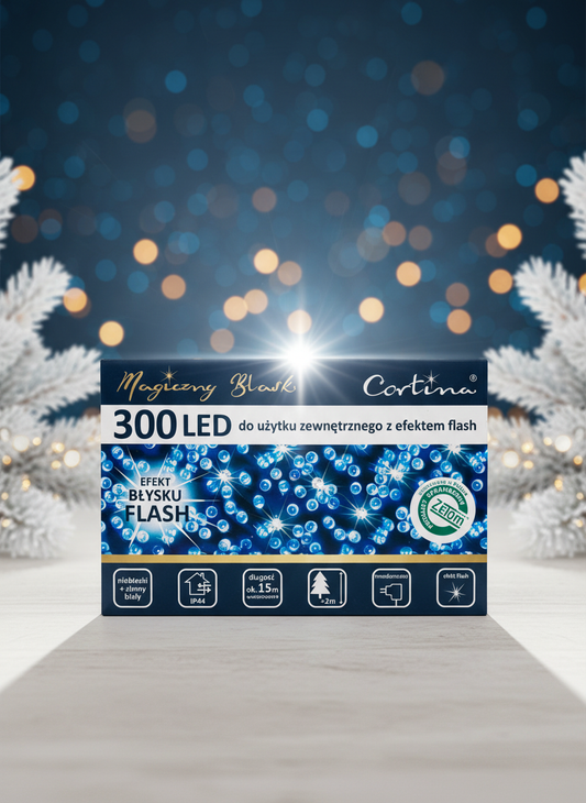 Ziemas fons bez dīvāna - 300 LED kaste