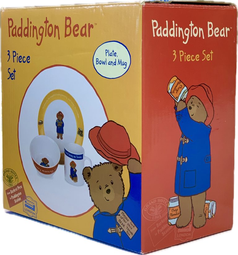 Bērnu trauku komplekts  3 gb. (krūze, bļoda, šķīvis) – Paddington Bear