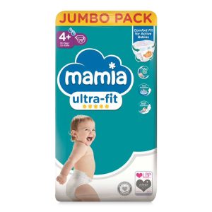 Mamia Ultra Fit autiņbiksītes 4+. izmērs 10-15kg 78gb Iepakojumā Jumbo Pack