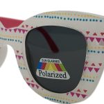 Bērnu saulesbrilles – Cat Eye – Polarizētas – 40-20-120 – Balta