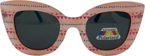 Bērnu saulesbrilles - Cat Eye - Polarizētas - 40-20-120 - Rozā