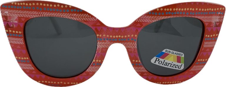 Bērnu saulesbrilles – Cat Eye -Polarizētas – 40 – 20 – 120 – Sarkana