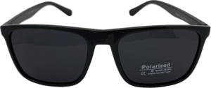Vīriešu saulesbrilles - Square - UV 400 - Cat.3 -  Polarizētas - 56 - 18 - 139 -  Melna