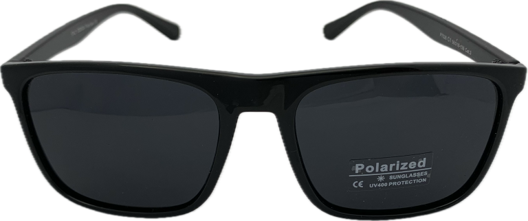 Vīriešu saulesbrilles – Square – UV 400 – Cat.3 –  Polarizētas – 56 – 18 – 139 –  Melna
