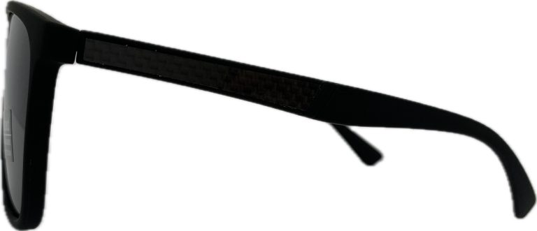 Vīriešu saulesbrilles – Square – UV 400 – Cat.3 –  Polarizētas – 56 – 18 – 139 – Melna matēta