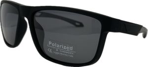Vīriešu saulesbrilles - Square - UW 400 - Cat.3 -  Polarizētas - 56 - 20 - 139 - Melna matēta