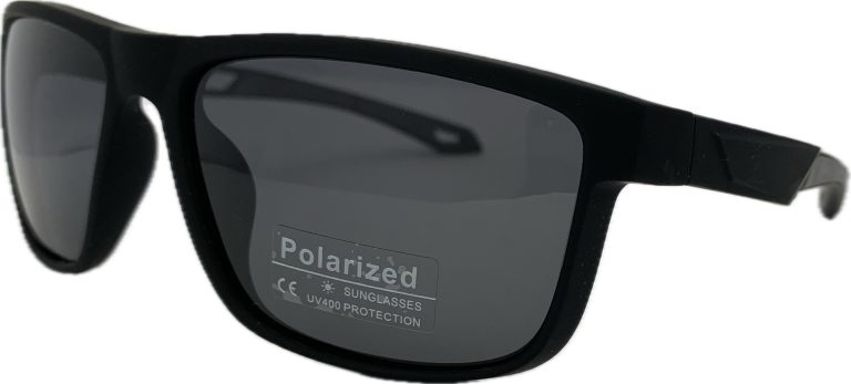 Vīriešu saulesbrilles – Square – UW 400 – Cat.3 –  Polarizētas – 56 – 20 – 139 – Melna matēta