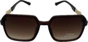 Sieviešu saulesbrilles - TOP - Square - Cat.3 -  UV 400 - 56 - 20 - 137 - Brūna