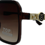 Sieviešu saulesbrilles – TOP – Square – Cat.3 –  UV 400 – 56 – 20 – 137 – Brūna