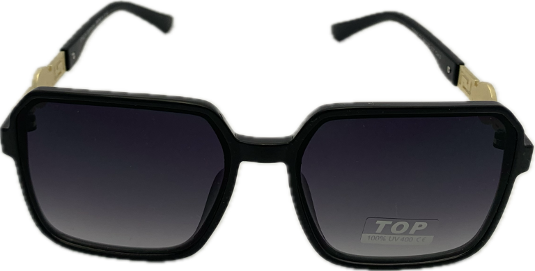 Sieviešu saulesbrilles – TOP – Square – Cat.3 –  UV 400 – 56 – 20 – 137 – Melna