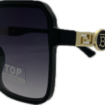 Sieviešu saulesbrilles – TOP – Square – Cat.3 –  UV 400 – 56 – 20 – 137 – Melna
