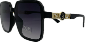 Sieviešu saulesbrilles - TOP - Square - Cat.3 -  UV 400 - 56 - 20 - 137 - Melna